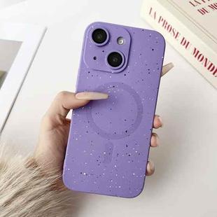 For iPhone 15 Starry Sky TPU Shockproof MagSafe Phone Case(Purple)