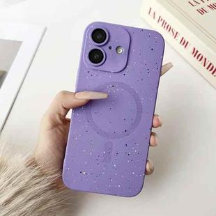 For iPhone 16 Plus Starry Sky TPU Shockproof MagSafe Phone Case(Purple)