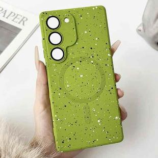 For Samsung Galaxy S22 5G Starry Sky TPU Shockproof MagSafe Phone Case(Green)