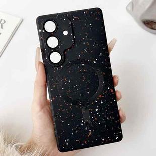 For Samsung Galaxy S25 5G Starry Sky TPU Shockproof MagSafe Phone Case(Black)