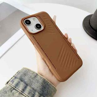 For iPhone 14 Plus Gaer4 Imitation MagSafe Shockproof TPU Phone Case(Brown)