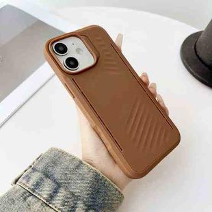 For iPhone 12 Gaer4 Imitation MagSafe Shockproof TPU Phone Case(Brown)