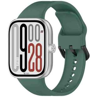 For Redmi Watch 5 eSIM Solid Color Black Buckle Quick Release Silicone Watch Band(Dark Green)