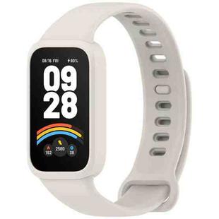 For Redmi Band 3 / Xiaomi Smart Band 9 Active Soft Silicone Integrated Watch Band(Starlight)