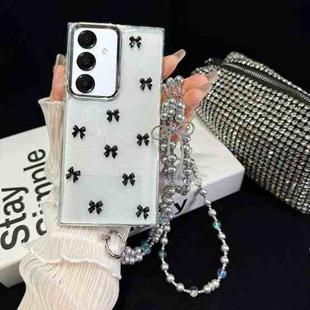 For Samsung Galaxy S24+ 5G Little Fresh Bow Neck Chain TPU Phone Case(Black)