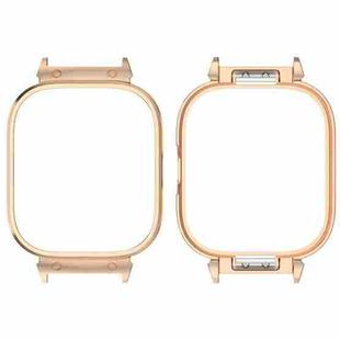 For Redmi Watch 5 eSIM Metal Frame Watch Protective Case(Rose Gold)