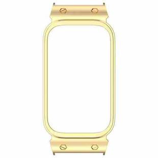 For Xiaomi Smart Band 9 Active Metal Frame Watch Protective Case(Gold)