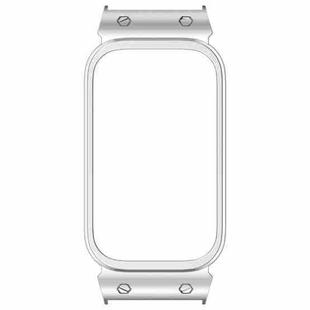 For Xiaomi Smart Band 9 Active Metal Frame Watch Protective Case(Silver)