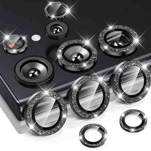 For Samsung Galaxy S25 Ultra 5G ENKAY Hat-Prince 9H Rear Camera Lens Glitter Aluminium Alloy Tempered Glass Film(Black)