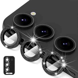 For Samsung Galaxy S25 5G ENKAY Hat-Prince 9H Rear Camera Lens Glitter Aluminium Alloy Tempered Glass Film(Black)