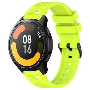 For Xiaomi Watch 22mm Dotted Black Buckle Silicone Watch Band(Lime Green)