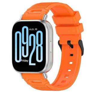 For Xiaomi Watch 22mm Vertical Pattern Black Buckle Silicone Watch Band(Orange)