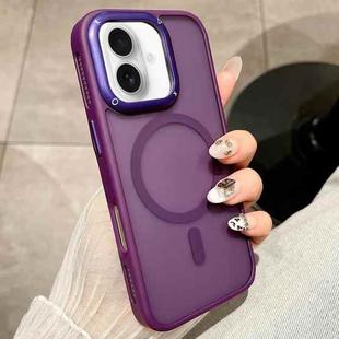 For iPhone 16 Heat Dissipation MagSafe Shockproof Phone Case(Purple)