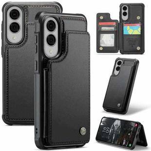 For Samsung Galaxy S25 Edge 5G CaseMe C22 Card Slots Holder RFID Anti-theft Phone Case(Black)