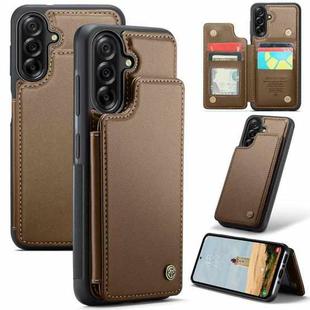 For Samsung Galaxy A56 CaseMe C22 Card Slots Holder RFID Anti-theft Phone Case(Brown)