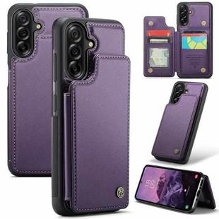 For Samsung Galaxy A56 CaseMe C22 Card Slots Holder RFID Anti-theft Phone Case(Purple)