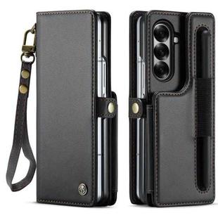 For Samsung Galaxy Z Fold7 CaseMe C22 Card Slots Holder RFID Anti-theft Phone Case(Black)