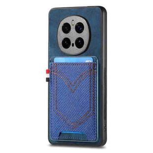 For Honor Magic7 Pro Denim Texture Leather Skin Phone Case with Card Slot(Blue)