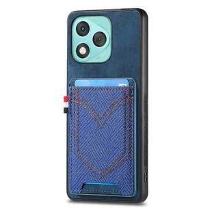 For Honor 400 Lite Glodal Denim Texture Leather Skin Phone Case with Card Slot(Blue)