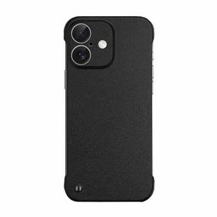 For iPhone 16 Plus Frameless Litchi Texture PC Phone Case(Graphite Black)