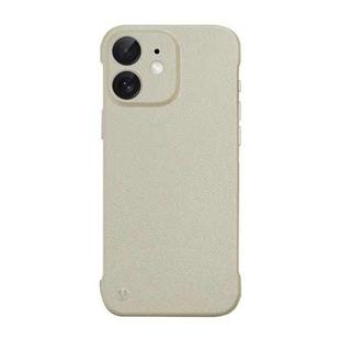 For iPhone 11 Frameless Litchi Texture PC Phone Case(Light Yellow)