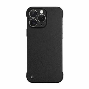 For iPhone 11 Pro Frameless Litchi Texture PC Phone Case(Graphite Black)
