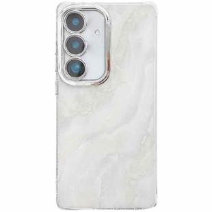 For Samsung Galaxy S24 5G Electroplated Marble Texture Phone Case(White M8)