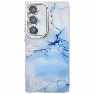 For Samsung Galaxy S24 5G Electroplated Marble Texture Phone Case(Blue M11)