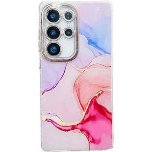 For Samsung Galaxy S24 Ultra 5G Electroplated Marble Texture Phone Case(Red M7)