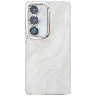 For Samsung Galaxy A56 5G Electroplated Marble Texture Phone Case(White M8)