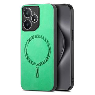 For Realme Neo7 Retro MagSafe Magnetic PU Back Cover Phone Case(Green)