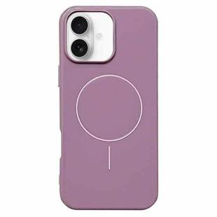 For iPhone 16 Plus Glossy TPU Shockproof MagSafe Phone Case(Purple)