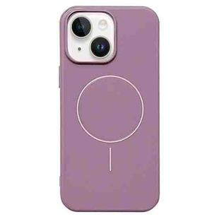 For iPhone 15 Glossy MagSafe Shockproof TPU Phone Case(Purple)