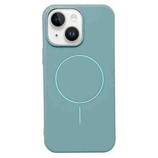 For iPhone 15 Glossy TPU Shockproof MagSafe Phone Case(Blue)