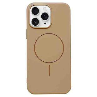 For iPhone 11 Pro Max Glossy MagSafe Shockproof TPU Phone Case(Desert Gold)