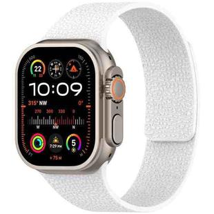 For Apple Watch 42mm / 41mm / 40mm / 38mm Litchi Texture Magnetic Silicone Watch Band(White)