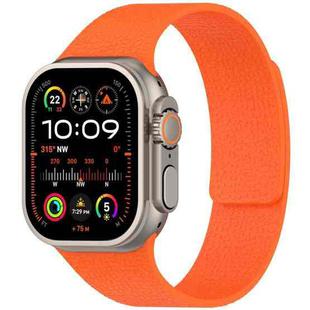 For Apple Watch 42mm / 41mm / 40mm / 38mm Litchi Texture Magnetic Silicone Watch Band(Orange)