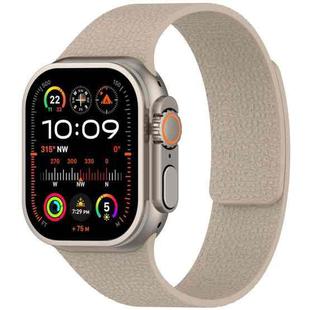 For Apple Watch 42mm / 41mm / 40mm / 38mm Litchi Texture Magnetic Silicone Watch Band(Stone Color)
