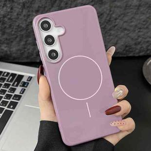 For Samsung Galaxy S25+ 5G Glossy TPU Shockproof MagSafe Phone Case(Purple)