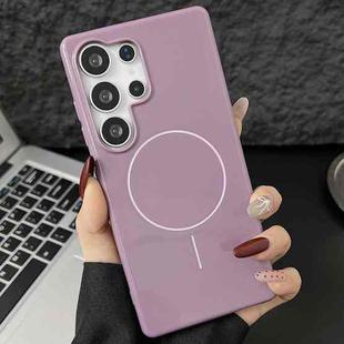 For Samsung Galaxy S25 Ultra 5G Glossy TPU Shockproof MagSafe Phone Case(Purple)