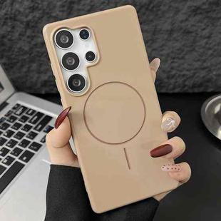 For Samsung Galaxy S25 Ultra 5G Glossy TPU Shockproof MagSafe Phone Case(Desert Gold)