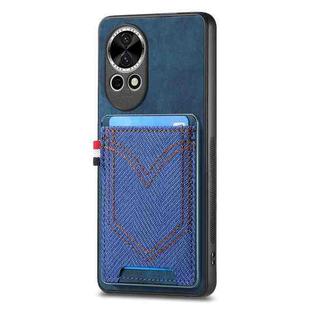 For Huawei nova 13 Denim Texture Leather Skin Phone Case with Card Slot(Blue)