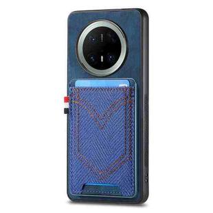 For Huawei Mate 70 Denim Texture Leather Skin Phone Case with Card Slot(Blue)
