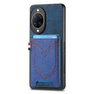 For Huawei nova 14 Ultra Denim Texture Leather Skin Phone Case with Card Slot(Blue)