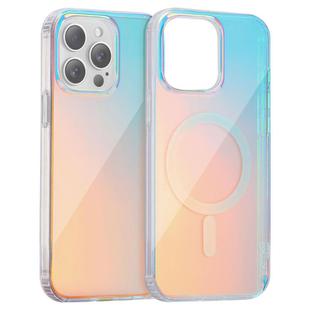 For iPhone 12 Pro Laser Engraved Texture MagSafe Phone Case(Red Light)