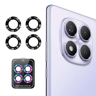 For Redmi Note 14 Pro 4G Global ENKAY Hat-Prince 9H Rear Camera Lens Aluminium Alloy Tempered Glass Film(Black)