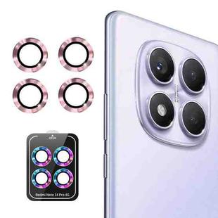 For Redmi Note 14 Pro 4G Global ENKAY Hat-Prince 9H Rear Camera Lens Aluminium Alloy Tempered Glass Film(Pink)