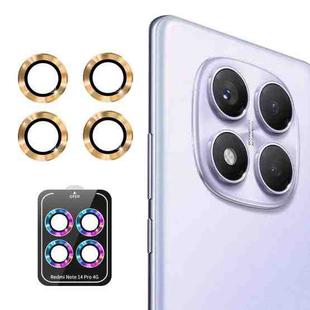 For Redmi Note 14 Pro 4G Global ENKAY Hat-Prince 9H Rear Camera Lens Aluminium Alloy Tempered Glass Film(Golden)
