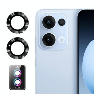 For OPPO Reno13 Global ENKAY Hat-Prince 9H Rear Camera Lens Aluminium Alloy Tempered Glass Film(Black)
