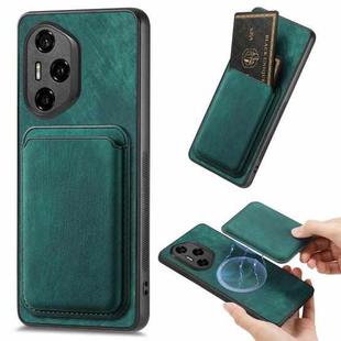 For Honor 300 Pro Retro Leather Card Bag Magnetic Phone Case(Green)